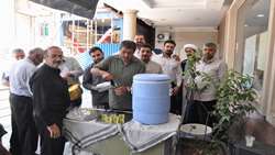 برپایی ایستگاه صلواتی به مناسبت سالروز رحلت پیامبر اکرم (ص) و شهادت امام حسن مجتبی (ع) و امام رضا (ع) در بیمارستان بهارلو